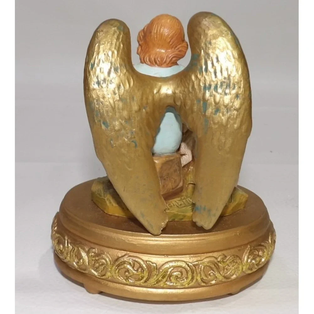 20020Roman Fontanini Angel Olivia with Lamb Musical Figurine Made in Italy